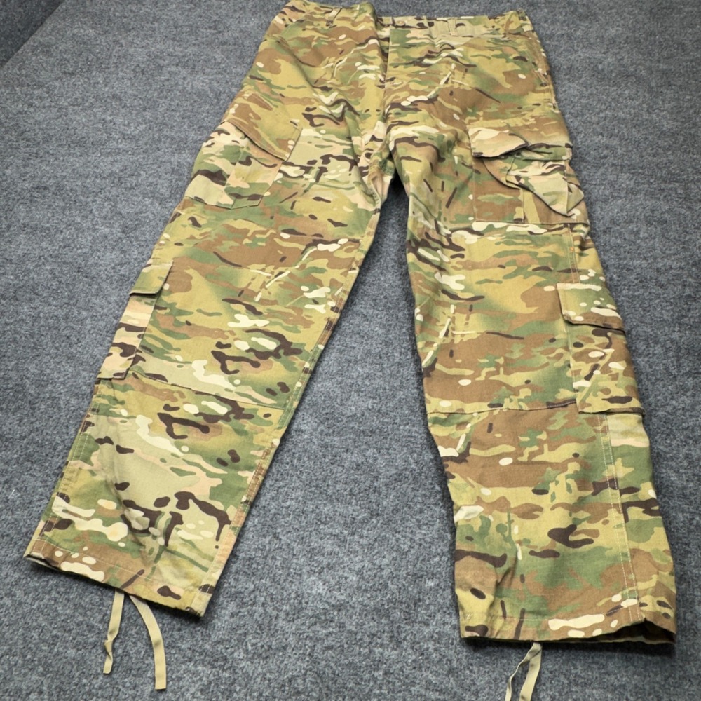 US Army OCP Camo ACU Pants Mens Large Regular MultiCam Combat Cargo Trousers 35